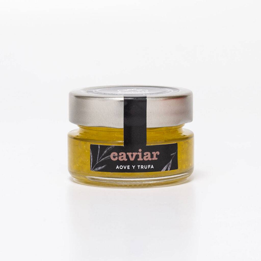 EVOO-Kaviar und weißer Trüffel